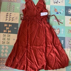 Rust Red Sleeveless Dress